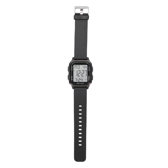 LAZIOEGR Men's Digital Watch LED Screen Time Date Week Display Alarm Clock Stopwatch Multi Functional Electronic Watch Black, 11.81 inches / 30 cm