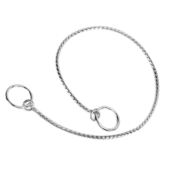 LAZIOEGR Metal Snake Chain Dog Collar, Adjustable Slip P-Chain for Effective Obedience Training and Daily Walking, Durable Pet Choke Collar for Small Medium Large Dogs, 3.0mm x 40cm (15.75 in)