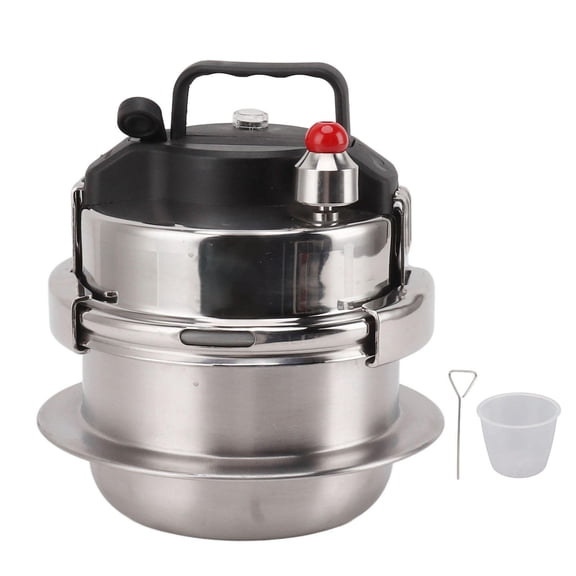 LAZIOEGR Mini 1.2L 304 Stainless Steel Pressure Cooker – 3‑Layer Fast‑Heat, Gas/Induction, 100KPa High‑Pressure, 70% Time‑Saver
