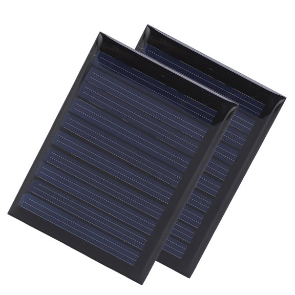 LAZIOEGR Mini Solar Cell Module Board, Polysilicon Solar Epoxy Module Panel for Toys, 5V 50mA Solar Power Charging Plate System, 2.4 x 1.7 inches / 60 x 44 mm Outdoor Camping Supplies, 2 Count