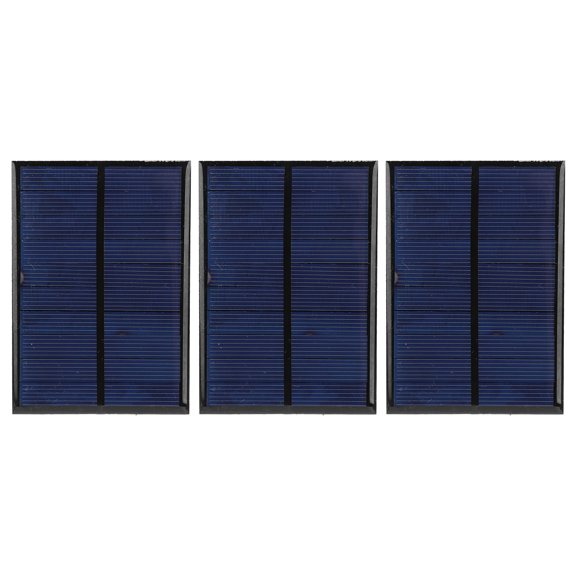 LAZIOEGR Mini Solar Panel Small Power Module Board with 30CM Red and Black Line 5V 200mA Polysilicon Solar Cell Panel for DIY Projects, 1W High Efficiency Solar Charger Pack of 3 Panels