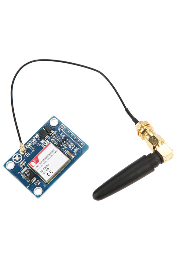 Module GSM GPRS SMS with Antenna - 4-Frequency Global Communication, Compatible with 3.3V and 5V Microcontrollers