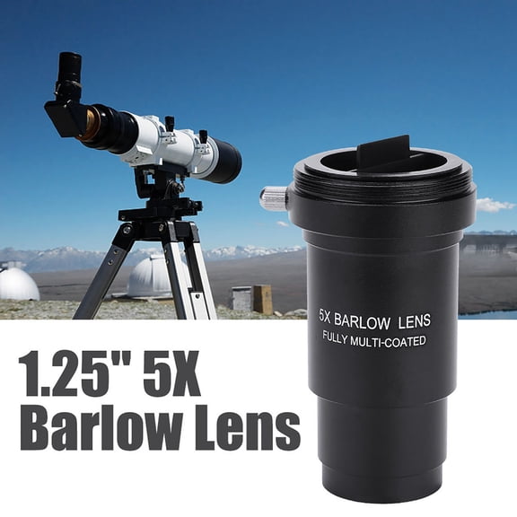 LAZIOEGR Multi Coated 1.25 inch / 31.7mm 5X Magnification Barlow Lens with M42 Thread for Astronomy Telescopes Eyepiece High Quality Optics Planetary Stargazing Space Observation