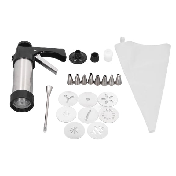 LAZIOEGR Multifunctional Stainless Steel Cookie Press & Churros Maker DIY Baking Tool for Home Treats