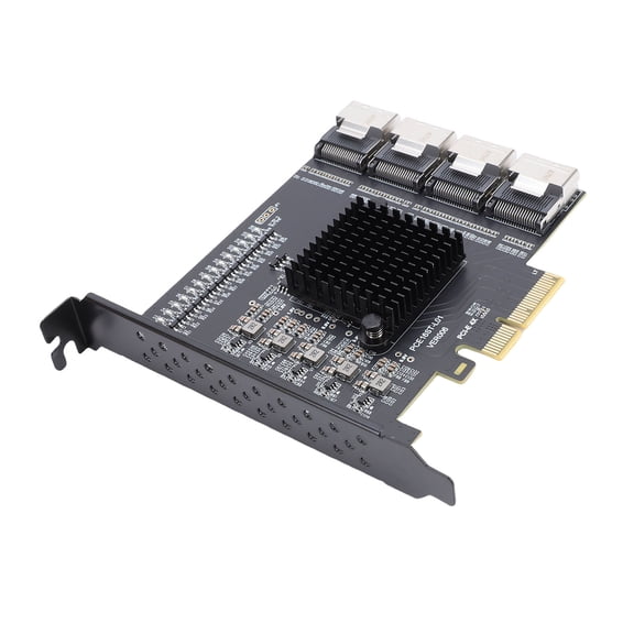LAZIOEGR PCIE To 4 Port SFF 8087 Adapter Mini SAS to 16 SATA 3.0 Expansion Card 6Gbps Speed