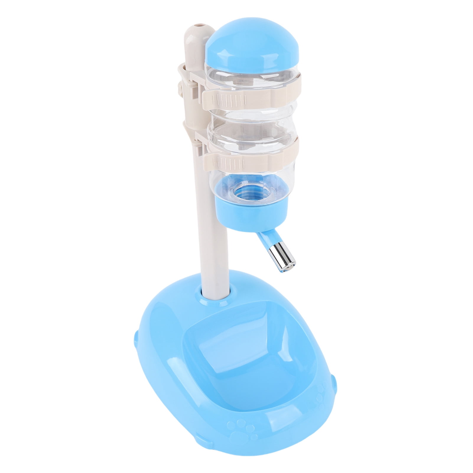 LAZIOEGR Pet Standing Water Dispenser, Height Adjustable 500ml (16.9 oz) Capacity Automatic Feeder for Puppy & Cat, Leakproof Removable Tank Design in Blue