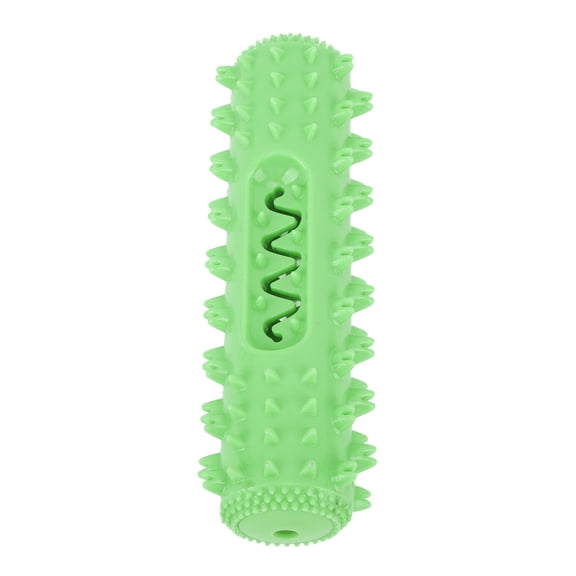 LAZIOEGR Pet Vocal Serrated Molar Stick Squeaky Dog Toy, Durable Tooth Cleaner for Gum Massage, Interactive Chew Stick for All Breeds, 9.05 inches / 23 cm, Green