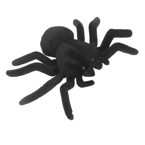 LAZIOEGR Plush Spider Doll Lifelike Decorative Soft Throw Pillow Stuffed Animal Toy for Halloween Home Room Decor Black 7.9x11.8in Perfect Kids Gift