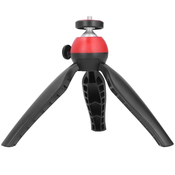 LAZIOEGR Portable 1/4 Inch Screw Mini Desktop Tripod for DSLR, Sports Cameras & Mobile Phones - Lightweight Tabletop Stand for Live Streaming, Vlogging & Selfies, Red (5.1 inches / 13 cm)