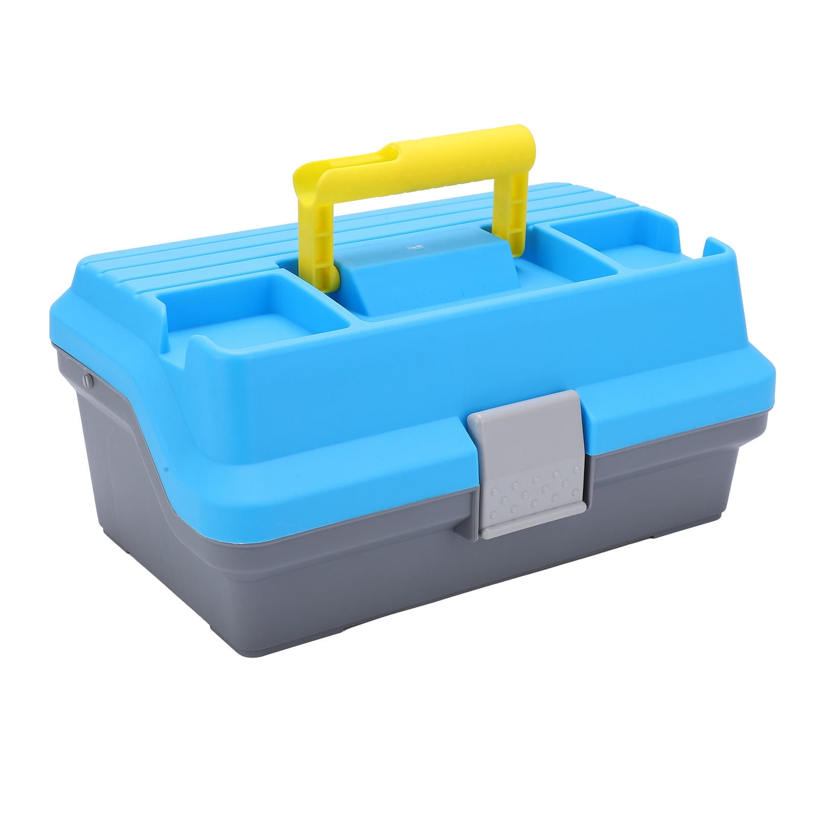 LAZIOEGR Portable ABS Three‑Layer Fishing Tackle Box with Ergonomic Handle, Impact‑Resistant Lock, Multi‑Tool Storage