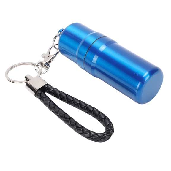 LAZIOEGR Portable Airtight Container Waterproof Aluminum Alloy Storage Tube Metal Case Box for Outdoor Camping Travel Blue (14.00 x 5.00 x 3.00 inches / 35.6 x 12.7 x 7.6 cm)