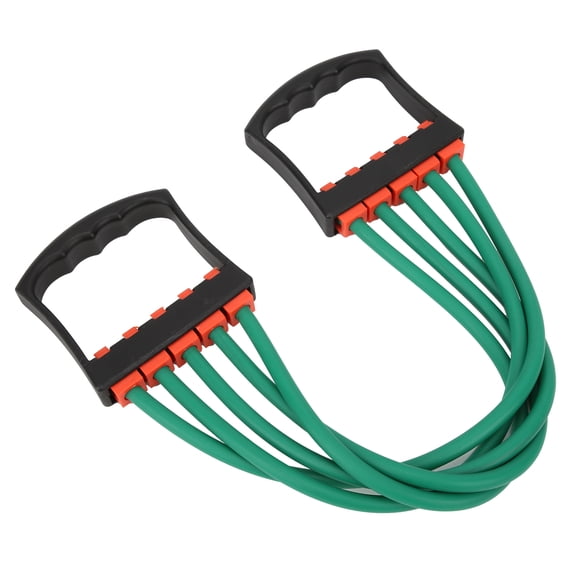 LAZIOEGR Portable Chest Expander and Arm Strength Trainer with Detachable Elastic Resistance Bands, Durable Heavy Duty Upper Body Workout Equipment for Home Gym Fitness (31 in / 78.7 cm Green)