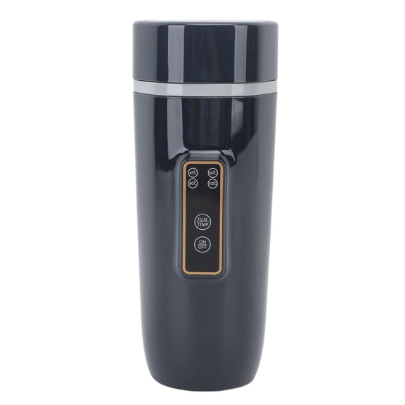 LAZIOEGR Portable Electric Water Kettle, 350ml Travel Smart Tea Maker with Intelligent Digital Temperature Display & Touch Control, Compact Thermal Water Boiler Cup (13.5 oz / 350 ml), Dark Blue