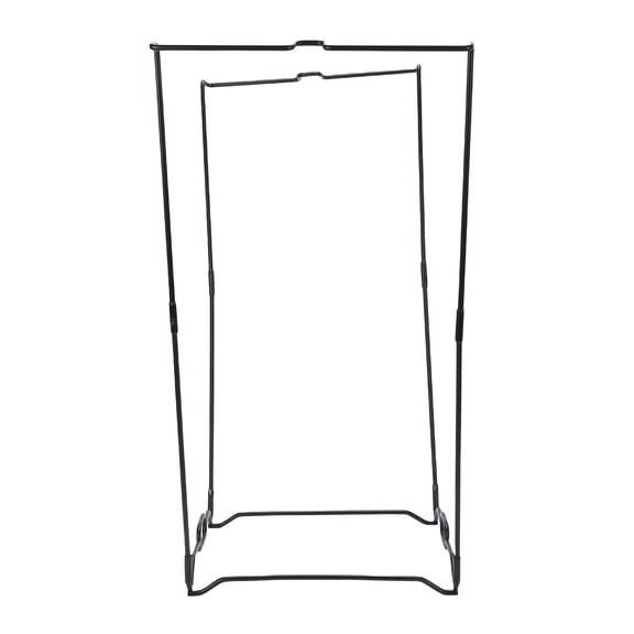 LAZIOEGR Portable Garbage Bag Stand 13 Gallon Stainless Steel Foldable Trash Holder Frame for Outdoor Camping Lawn Party Picnic Tailgating, Heavy Duty Wastebasket Yard Leaf Bag Support Rack, Silver