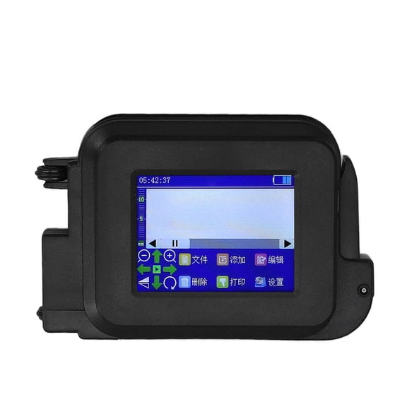 LAZIOEGR Portable Handheld Inkjet Printer Mini LED Touch Screen Label Maker Machine for Production Date QR Code Barcode Multi Language Support 100-240V Built-in Battery UK Plug Edition Black