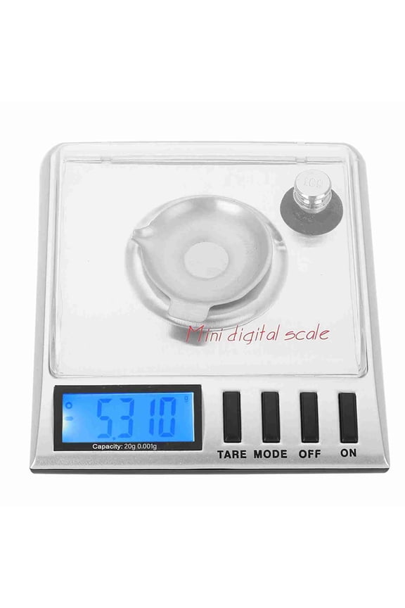 Portable High Precision Electric Jewelry Gem Scale 20g / 0.001g, Digital Display Diamond Gold Milligram Pocket Scale, Tare Function and 6 Units (0.7 oz)