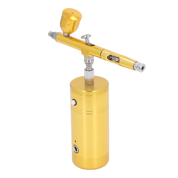 LAZIOEGR Portable Mini Rechargeable Airbrush Kit 89PSI Adjustable Flow, 77.5LPM, 1Hour Battery, Lightweight Aluminum, Ideal for Models, Nails & Cake Art