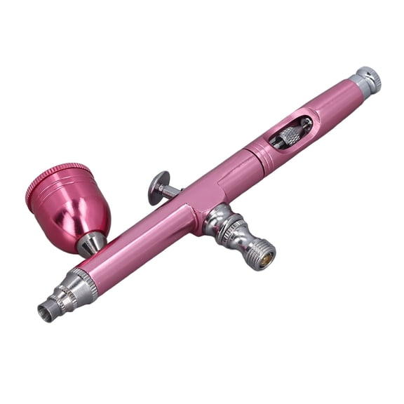 LAZIOEGR Portable Pink Airbrush Gun 0.3mm Diameter Nozzles, Handheld Air Brush Painting Tool for Nail Art, Makeup, and Model Making (Dimensions: 18.00 inches / 45.72 cm)