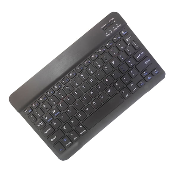 LAZIOEGR Portable Wireless BT Keyboard for Tablet Laptop, 10 inches / 25.4 cm Ultra-Slim Rechargeable Universal Typing Keyboard for iOS Android Windows, Black