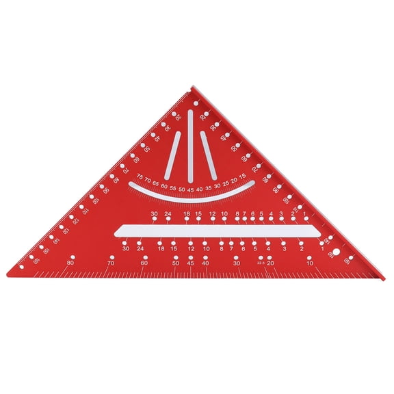 LAZIOEGR Precision Aluminum Triangle Ruler – 30°, 45°, 60° & 90° Angles, Clear Metric Scale, 10.24" Length, 7.48" Width, 0.79" Height – Ideal for Woodworking & Engineering