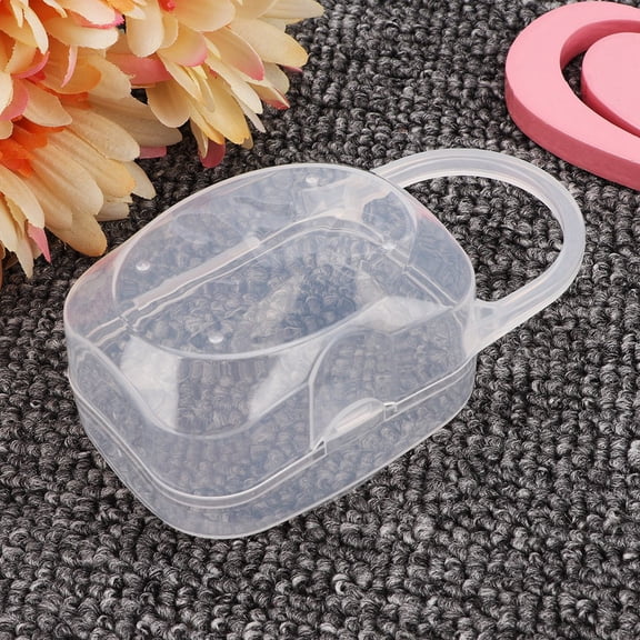 LAZIOEGR Premium Baby Transparent PP Pacifier Case Holder Dustproof Portable Infant Nipple Storage Box Protective Soothing Teether Organizer for Travel Daily Use Dual Units 4.33 inches / 11 cm