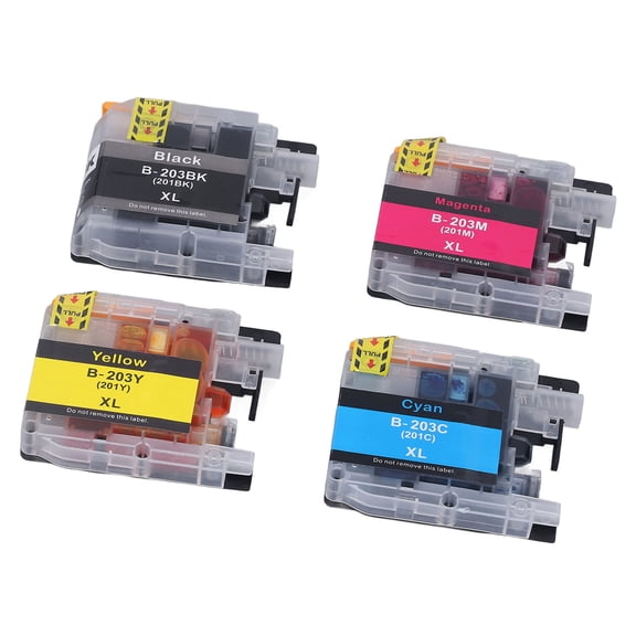 LAZIOEGR Premium LC203 Disposable Color Ink Cartridge Set Black Cyan Magenta Yellow Smoothly Output Clear Printing High Yield Printer Cartridges For Home And Office Use