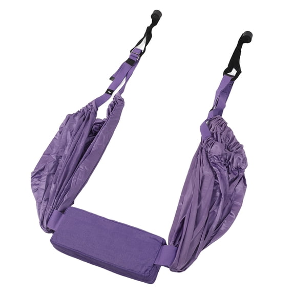 LAZIOEGR Premium Leg Stretcher Back Bend Assist Trainer Improve Back Bend Split Inversion Strap Door Flexibility Stretching Strap with Comfortable Cushion for Aerial Yoga Practice, Purple Color