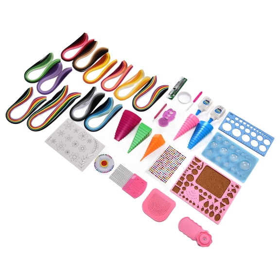LAZIOEGR Premium Paper Quilling Kit Complete Tools with Quilted Strips and Storage Box for Beginners DIY Handicrafts Arts & Crafts Set 12.60 x 9.06 x 3.15 Inches / 32 x 23 x 8 cm