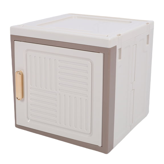 LAZIOEGR Premium Plastic Stackable Storage Bin Space Saving Large Capacity Organizer Chest for Toys Books Snacks with Single Door Design, 13.39 inches / 34 cm