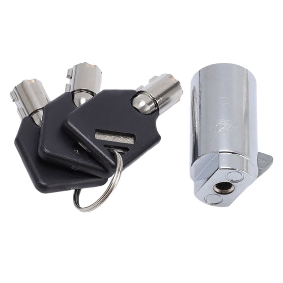LAZIOEGR Premium Vending Machine Lock and 3 Keys Set Zinc Alloy Anti Theft Tubular Key Lock Cylinder High Security Safe Replacement Universal Fit for Snack Machines Silver 3.54 inches / 9 cm