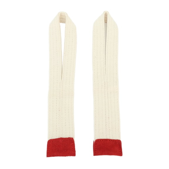 LAZIOEGR Premium Weight Lifting Wrist Straps for Gym Strength Training - Anti Slip Soft Polyester Hand Support Grip Power Lifting Gear, 8 inches / 20.3 cm, White, 1 Pair, Ergonomic Fit Design