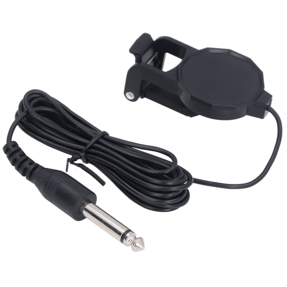 LAZIOEGR Professional Clip On Pickup Plastic Compact Acoustic Guitar Soundhole Pickup for Violin, Erhu, Ukulele, Easy Installation with 2.5m Cable and 6.35mm Jack, Black