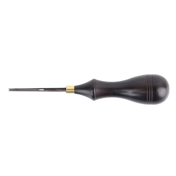 LAZIOEGR Professional Leather Edge Beveler U Shaped Stainless Steel Blade DIY Leathercraft Skiving Tool with Ebony Handle for Precision Leather Crafting Projects Type 3 (6.3 inches / 16 cm)