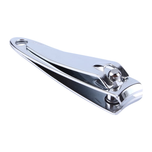 LAZIOEGR Professional Stainless Steel Fingernail Clipper Heavy Duty Finger Toe Nail Clipper Cutter Trimmer with Built-In File Ergonomic Silver Pedicure Tool (55x11 mm / 2.16x0.43 inches)