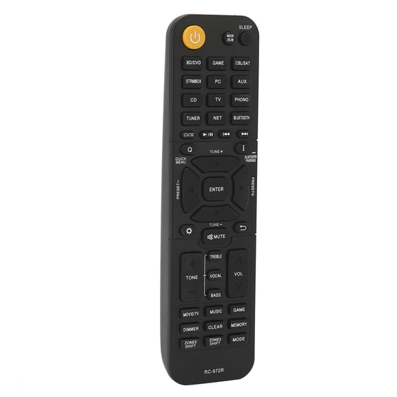 LAZIOEGR RC-972R Replacement TV Remote Control Fit for Onkyo TX-NR696 TX-NR797 TX-RZ840 Audio Video Receiver, Long Range Television Controller with Durable Keys, Black (7.08 inches / 18.0 cm)