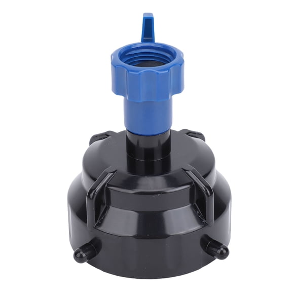 LAZIOEGR RV Sewer Hose Rinse Cap with Shut Off Valve, 3/4 inches Heavy Duty Garden Hose Adapter Fitting, Watertight Connection and Leak Resistant Sewer Jetter Cleaner for Motorhome Camper RV, Blue