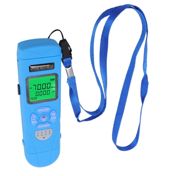 LAZIOEGR Rechargeable Optical Multimeter & Fiber Optic Tester Kit -50 to +26dBm 10 Wavelengths 850-1650nm 15km VFL RJ45 Cable Network OPM Visual Fault Locator Built-in Battery (5.9 inches / 15 cm)
