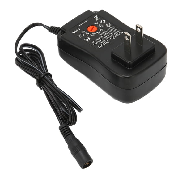 LAZIOEGR SY8 Universal Power Adapter 30W Multifunctional Adjustable Voltage AC to DC Charger 3V 4.5V 5V 6V 7.5V 9V 12V with 6 DC Tips and USB Port 5V 2.1A US Plug Black