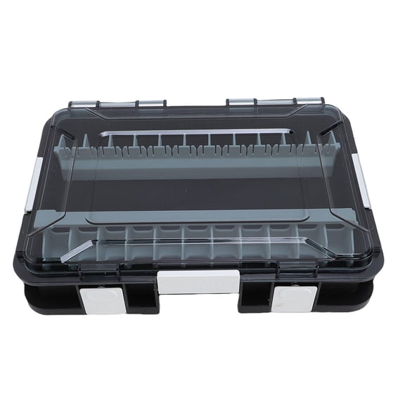 LAZIOEGR Sea‑Fishing Tackle Box – ABS Lightweight Organizer with Transparent Lid, 6.3"×9.45"×1.97", 0.77 lb, Ideal for Baits, Hooks & Lures