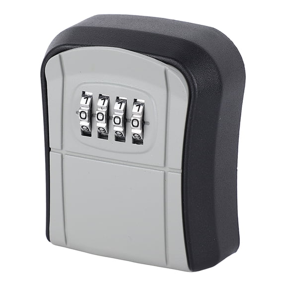 LAZIOEGR Security Key Lock Box Aluminium Alloy Wall Mount Portable Large Capacity Key Storage for Home Office Factory, Heavy Duty Anti-Theft Protection Padlock Box, Gray, 3.93 inches / 10 cm