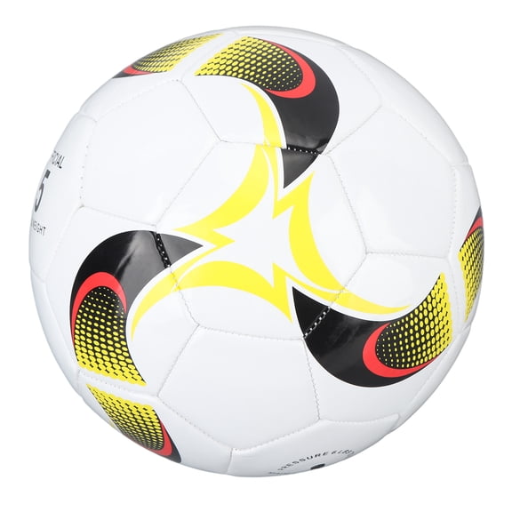 LAZIOEGR Size 5 Soccer Ball, Premium PVC Corn Pattern Elastic Practice Game Football for Kids and Adults, Outdoor Training Equipment, Ships Deflated, White (8.66 inches / 22 cm diameter)