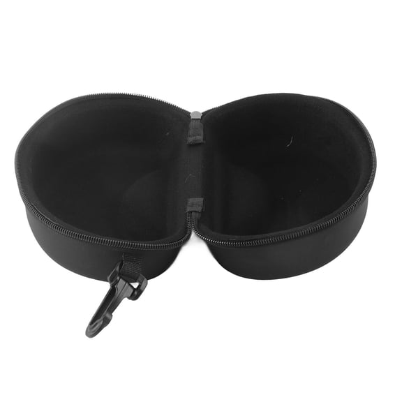 LAZIOEGR Skiing Snowboard Goggles Glasses Hard Carrying Zip Case Box Protector Pouch, Black, 7.1 inches / 18 cm