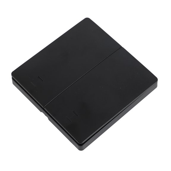 LAZIOEGR Smart Light Switch Wi-Fi 2 Gang Push Button Wall Switch Compatible with Alexa and Google Assistant App Remote and Voice Control Dual Unit (3.4x3.4x1.4 inches / 8.6x8.6x3.5 cm) Black 1 Pack