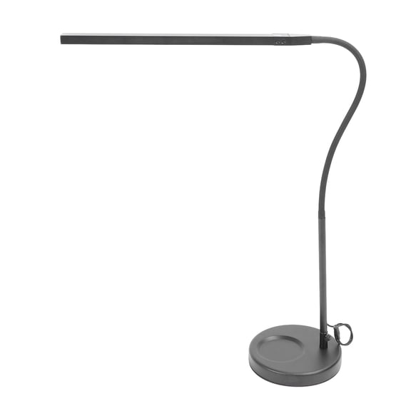 LAZIOEGR Smart Stepless Dimming LED Desk Lamp with Base and Clamp 3 Color Temperature 3000K-6000K Clip On Foldable Reading Lamp for Home Office US Plug (17.7 inches / 45 cm)