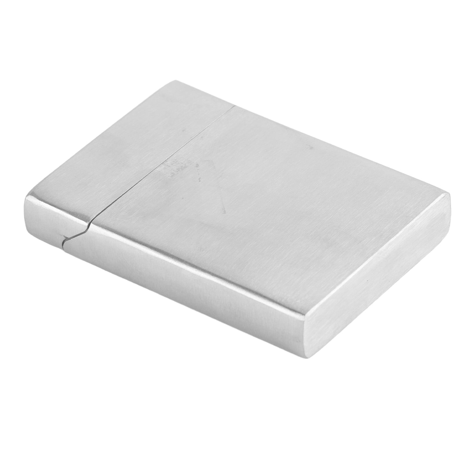 LAZIOEGR Stainless Steel Cigarette Holder Case Large Capacity Portable Hard-Shell Metal Box for 20 Cigarettes (3.94 inches / 10 cm, Silver)