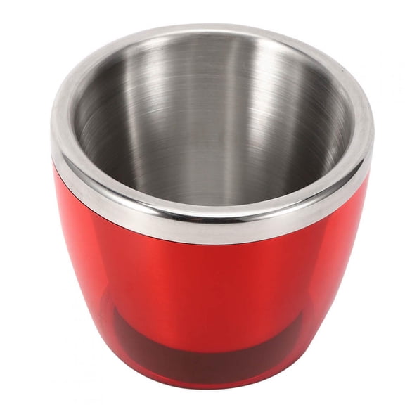 LAZIOEGR Stainless Steel Mini Wine Bucket Red Ice Bucket for Home Kitchen Bar KTV Hotel 5.3 x 3.9 x 4.3 inches / 13.5 x 10 x 11 cm