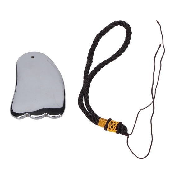 LAZIOEGR Terahertz Gua Sha Board for Face and Body, Natural Energy Stone Facial Scraping Massage Tool for Neck Back Lymphatic Drainage, 3.54 x 2.75 inches / 9 x 7 cm