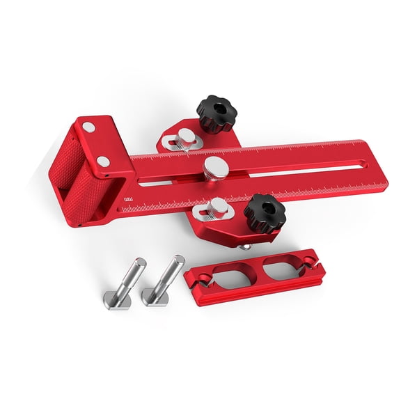 LAZIOEGR Thin Rip Jig Safe Single Way Roller Bearing Band Table Saw Jig Guide for 3/8x3/4 Inch T and U Slot 1/4x3/8 Inch T Slot Heavy Duty Aluminum Alloy Woodworking Straight Cutting Guide Tool 10 in