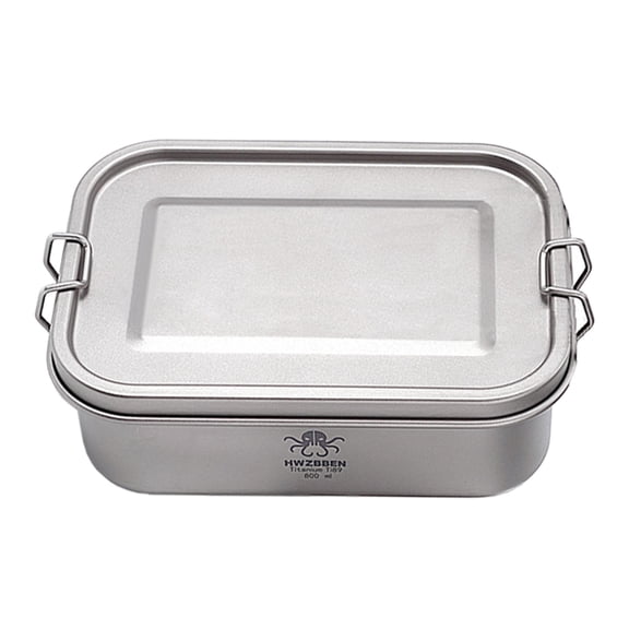 LAZIOEGR Titanium Camping Bento Box 800ml Lightweight, CorrosionResistant Lunch Container for Outdoor & Home Use