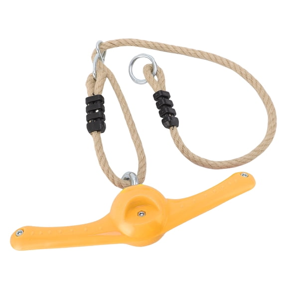 LAZIOEGR Twist Swing 360 Degree Rotating Handle Playground Toy for Doorway Backyard Training, Nylon Material Slackline Attachment, 14.57 inches / 37 cm, Yellow Color Edition